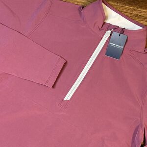 NWT Peter Millar Flex Adapt Half Zip Pullover‎ Golf Jacket Merlot Men’s S $230